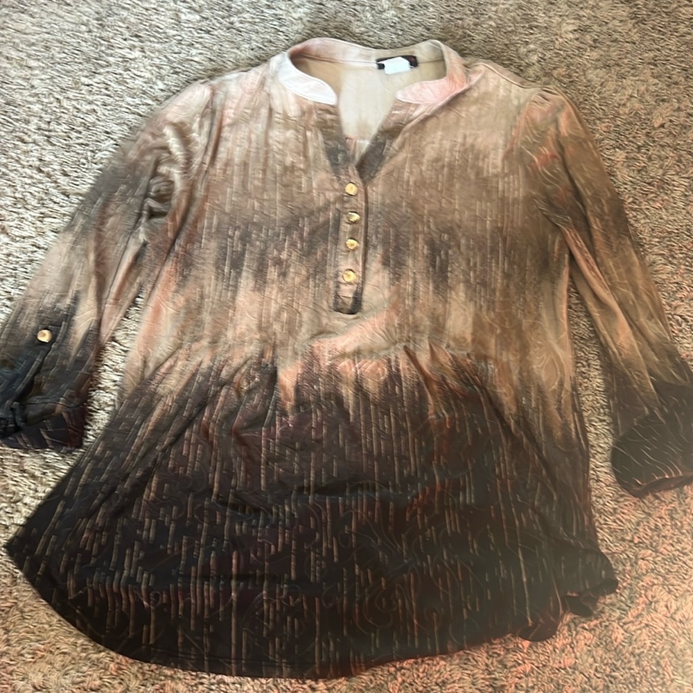 Cocomo Black and Tan Blouse